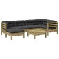 vidaXL Set de sofás jardín 7 pzas con cojines madera pino impregnada vidaXL Set de sofás jardín 7 pzas con cojines madera pino impregnada