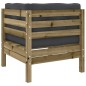 vidaXL Set de sofás jardín 7 pzas con cojines madera pino impregnada vidaXL Set de sofás jardín 7 pzas con cojines madera pino impregnada