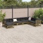 vidaXL Juego de sofás de jardín 8 pzas madera de pino impregnada vidaXL Juego de sofás de jardín 8 pzas madera de pino impregnada
