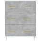 vidaXL Aparador alto madera contrachapada gris hormigón 69,5x34x180 cm vidaXL Aparador alto madera contrachapada gris hormigón 69,5x34x180 cm