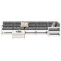 vidaXL Juego de sofás de jardín 7 pzas madera maciza de pino blanco vidaXL Juego de sofás de jardín 7 pzas madera maciza de pino blanco