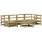 vidaXL Juego de sofás de jardín 7 pzas madera de pino impregnada vidaXL Juego de sofás de jardín 7 pzas madera de pino impregnada