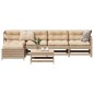 vidaXL Juego de sofás de jardín 6 piezas madera maciza de pino vidaXL Juego de sofás de jardín 6 piezas madera maciza de pino