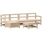 vidaXL Juego de sofás de jardín 6 piezas madera maciza de pino vidaXL Juego de sofás de jardín 6 piezas madera maciza de pino