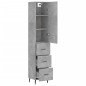 vidaXL Aparador de madera contrachapada gris hormigón 34,5x34x180 cm vidaXL Aparador de madera contrachapada gris hormigón 34,5x34x180 cm