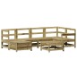 vidaXL Juego de sofás de jardín 7 pzas madera de pino impregnada vidaXL Juego de sofás de jardín 7 pzas madera de pino impregnada