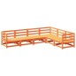 vidaXL Juego de sofás de jardín 6 pzas madera maciza pino marrón cera