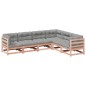 vidaXL Set de sofás jardín 6 pzas con cojines madera abeto Douglas vidaXL Set de sofás jardín 6 pzas con cojines madera abeto Douglas