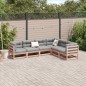 vidaXL Set de sofás jardín 6 pzas con cojines madera abeto Douglas vidaXL Set de sofás jardín 6 pzas con cojines madera abeto Douglas