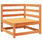 vidaXL Juego de sofás de jardín 7 pzas madera maciza pino marrón cera