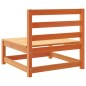 vidaXL Juego de sofás de jardín 7 pzas madera maciza pino marrón cera