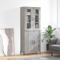 vidaXL Aparador alto madera contrachapada gris sonoma 69,5x34x180 cm vidaXL Aparador alto madera contrachapada gris sonoma 69,5x34x180 cm