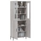 vidaXL Aparador alto madera contrachapada gris sonoma 69,5x34x180 cm vidaXL Aparador alto madera contrachapada gris sonoma 69,5x34x180 cm