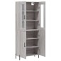 vidaXL Aparador alto madera contrachapada gris sonoma 69,5x34x180 cm vidaXL Aparador alto madera contrachapada gris sonoma 69,5x34x180 cm