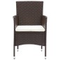 vidaXL Sillas de comedor de jardín 2 unidades ratán sintético marrón vidaXL Sillas de comedor de jardín 2 unidades ratán sintético marrón