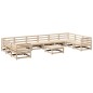 vidaXL Juego de sofás de jardín 11 pzas madera maciza de pino vidaXL Juego de sofás de jardín 11 pzas madera maciza de pino