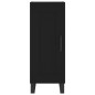 vidaXL Aparador de madera contrachapada negro 34,5x34x180 cm