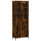 vidaXL Aparador alto madera contrachapada roble ahumado 69,5x34x180 cm vidaXL Aparador alto madera contrachapada roble ahumado 69,5x34x180 cm