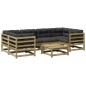 vidaXL Set de sofás jardín 7 pzas con cojines madera pino impregnada vidaXL Set de sofás jardín 7 pzas con cojines madera pino impregnada
