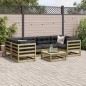 vidaXL Set de sofás jardín 7 pzas con cojines madera pino impregnada vidaXL Set de sofás jardín 7 pzas con cojines madera pino impregnada