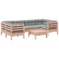 vidaXL Set de sofás jardín 7 pzas con cojines madera abeto Douglas vidaXL Set de sofás jardín 7 pzas con cojines madera abeto Douglas