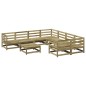 vidaXL Juego de sofás de jardín 9 pzas madera de pino impregnada vidaXL Juego de sofás de jardín 9 pzas madera de pino impregnada