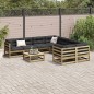 vidaXL Juego de sofás de jardín 9 pzas madera de pino impregnada vidaXL Juego de sofás de jardín 9 pzas madera de pino impregnada