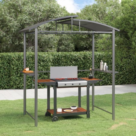 vidaXL Cenador barbacoa estante lateral acero antracita 210x114x230 cm
