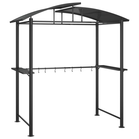 vidaXL Cenador barbacoa estante lateral acero antracita 210x114x230 cm