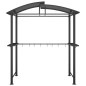 vidaXL Cenador barbacoa estante lateral acero antracita 210x114x230 cm