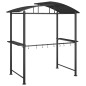 vidaXL Cenador barbacoa estante lateral acero antracita 210x114x230 cm