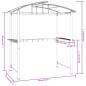 vidaXL Cenador barbacoa estante lateral acero antracita 210x114x230 cm