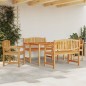 vidaXL Juego de comedor para jardín 5 piezas madera maciza de teca vidaXL Juego de comedor para jardín 5 piezas madera maciza de teca