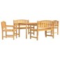 vidaXL Juego de comedor para jardín 5 piezas madera maciza de teca vidaXL Juego de comedor para jardín 5 piezas madera maciza de teca