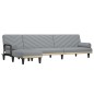 vidaXL Sofá cama en forma de L tela gris claro 260x140x70 cm vidaXL Sofá cama en forma de L tela gris claro 260x140x70 cm