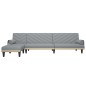 vidaXL Sofá cama en forma de L tela gris claro 260x140x70 cm vidaXL Sofá cama en forma de L tela gris claro 260x140x70 cm