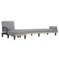 vidaXL Sofá cama en forma de L tela gris claro 260x140x70 cm vidaXL Sofá cama en forma de L tela gris claro 260x140x70 cm