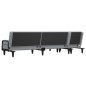 vidaXL Sofá cama en forma de L tela gris claro 260x140x70 cm vidaXL Sofá cama en forma de L tela gris claro 260x140x70 cm
