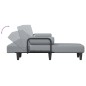 vidaXL Sofá cama en forma de L tela gris claro 260x140x70 cm vidaXL Sofá cama en forma de L tela gris claro 260x140x70 cm