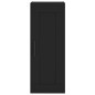 vidaXL Aparador de madera contrachapada negro 34,5x34x180 cm