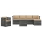 vidaXL Muebles de palets de jardín 7 piezas cojines madera maciza pino