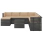 vidaXL Muebles de palets de jardín 9 piezas cojines madera maciza pino vidaXL Muebles de palets de jardín 9 piezas cojines madera maciza pino