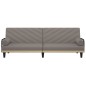 vidaXL Sofá cama con reposabrazos tela gris taupe vidaXL Sofá cama con reposabrazos tela gris taupe