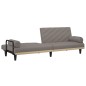 vidaXL Sofá cama con reposabrazos tela gris taupe vidaXL Sofá cama con reposabrazos tela gris taupe