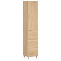 vidaXL Aparador de madera contrachapada roble Sonoma 34,5x34x180 cm vidaXL Aparador de madera contrachapada roble Sonoma 34,5x34x180 cm