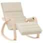 vidaXL Silla mecedora de tela color crema vidaXL Silla mecedora de tela color crema