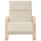 vidaXL Silla mecedora de tela color crema vidaXL Silla mecedora de tela color crema