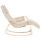 vidaXL Silla mecedora de tela color crema vidaXL Silla mecedora de tela color crema