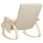 vidaXL Silla mecedora de tela color crema vidaXL Silla mecedora de tela color crema