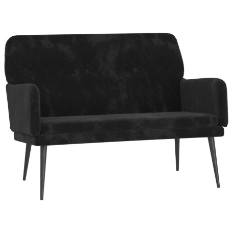 vidaXL Banco de terciopelo negro 108x79x79 cm